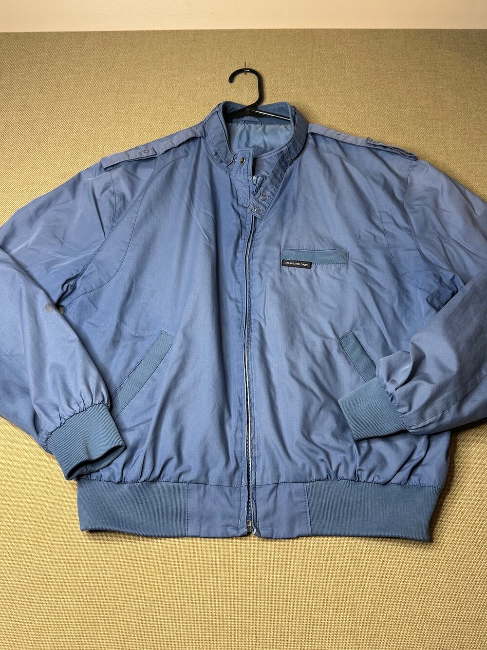 Vintage Members Only Jacket Womens M Blue Bomber Racer Jacket Size 11
